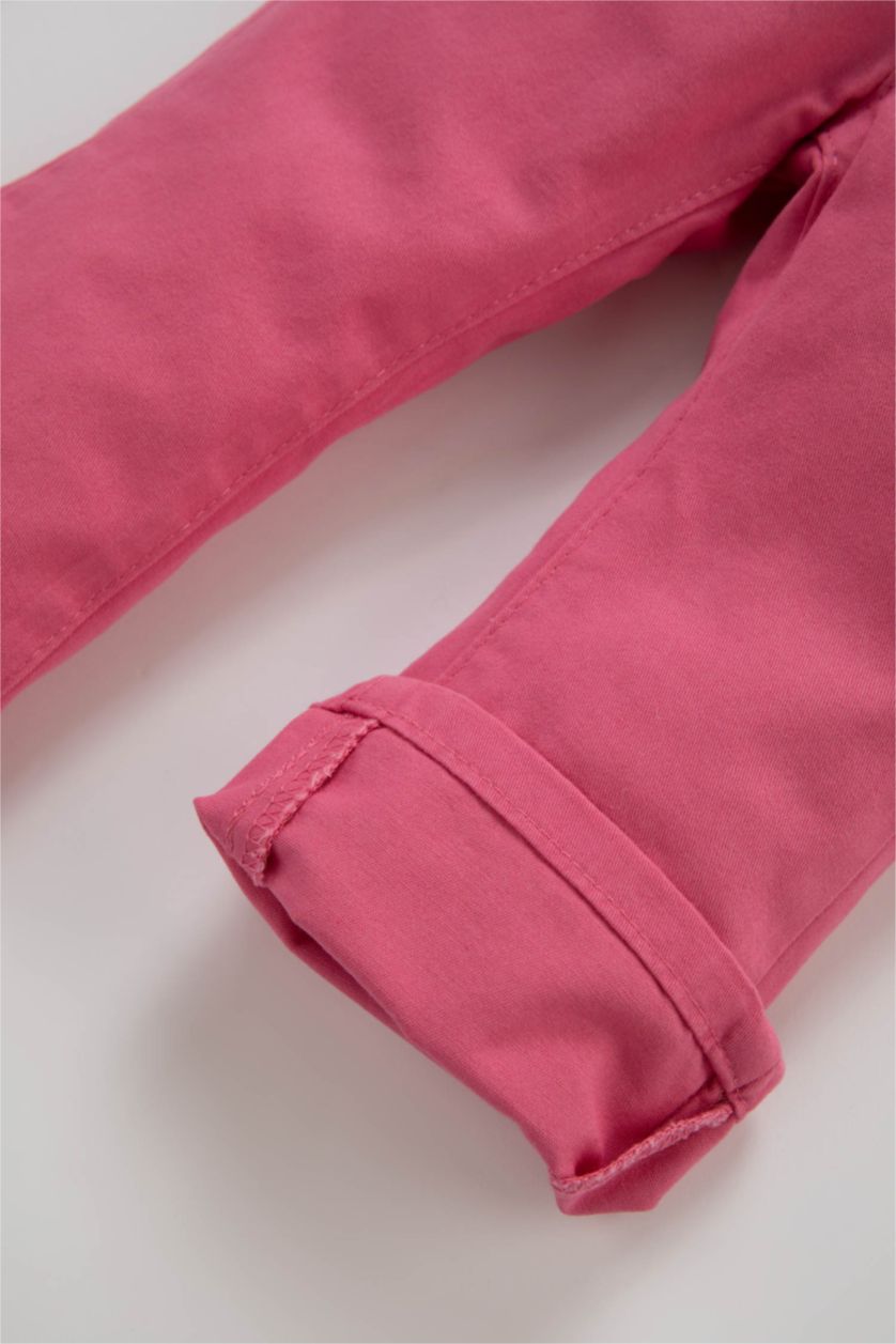 BABY GIRL Pink Baby Girl Flared Gabardine Trousers