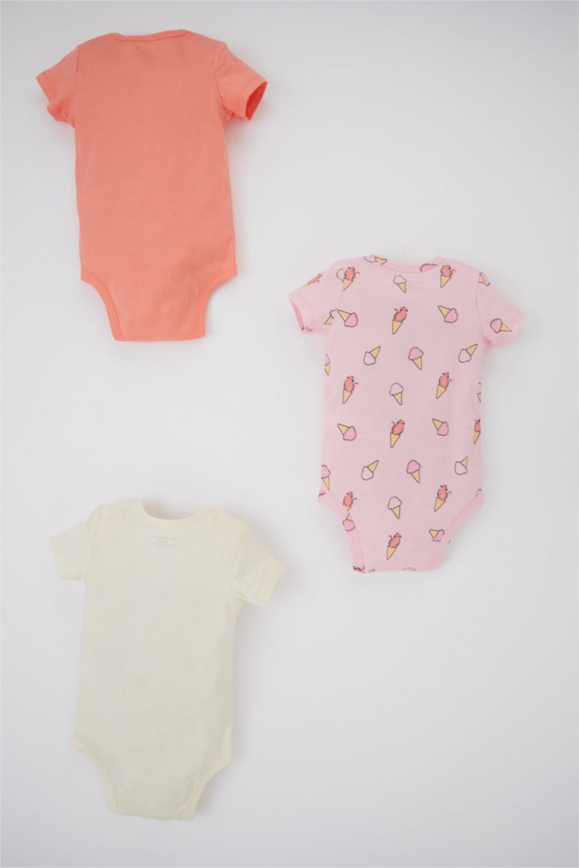 طفلة صغيرة زهري سالوبيت بناتي ممشط بطباعة ممتعة - 3 قطع