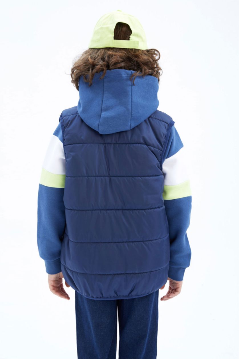 GARÇONS Indigo Gilet Doudoune à col montant pour garçon