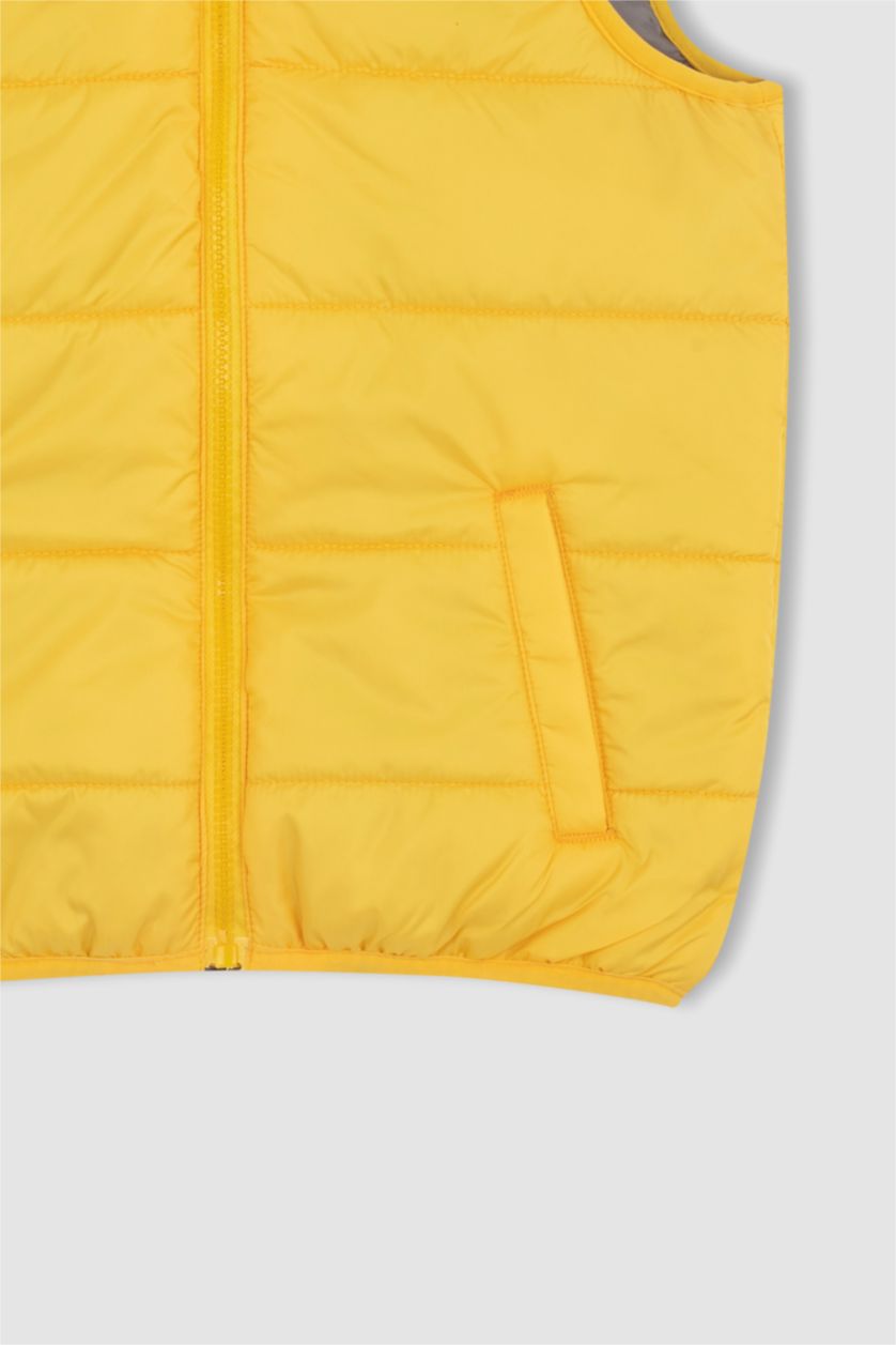 GARÇONS Jaune Gilet Doudoune à col montant pour garçon