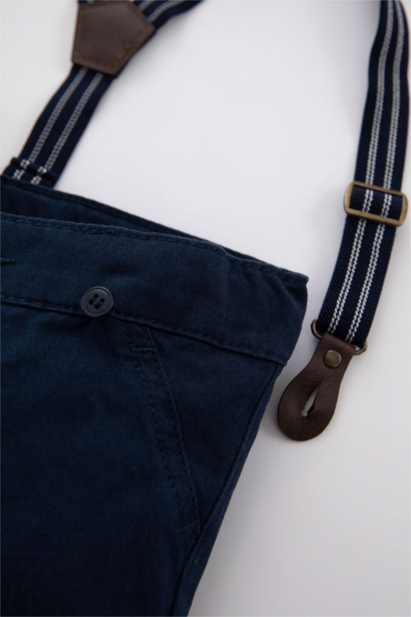 BABY BOY Dark Blue Baby Boy Basic Gabardine Shorts Suspended 2-Piece Set