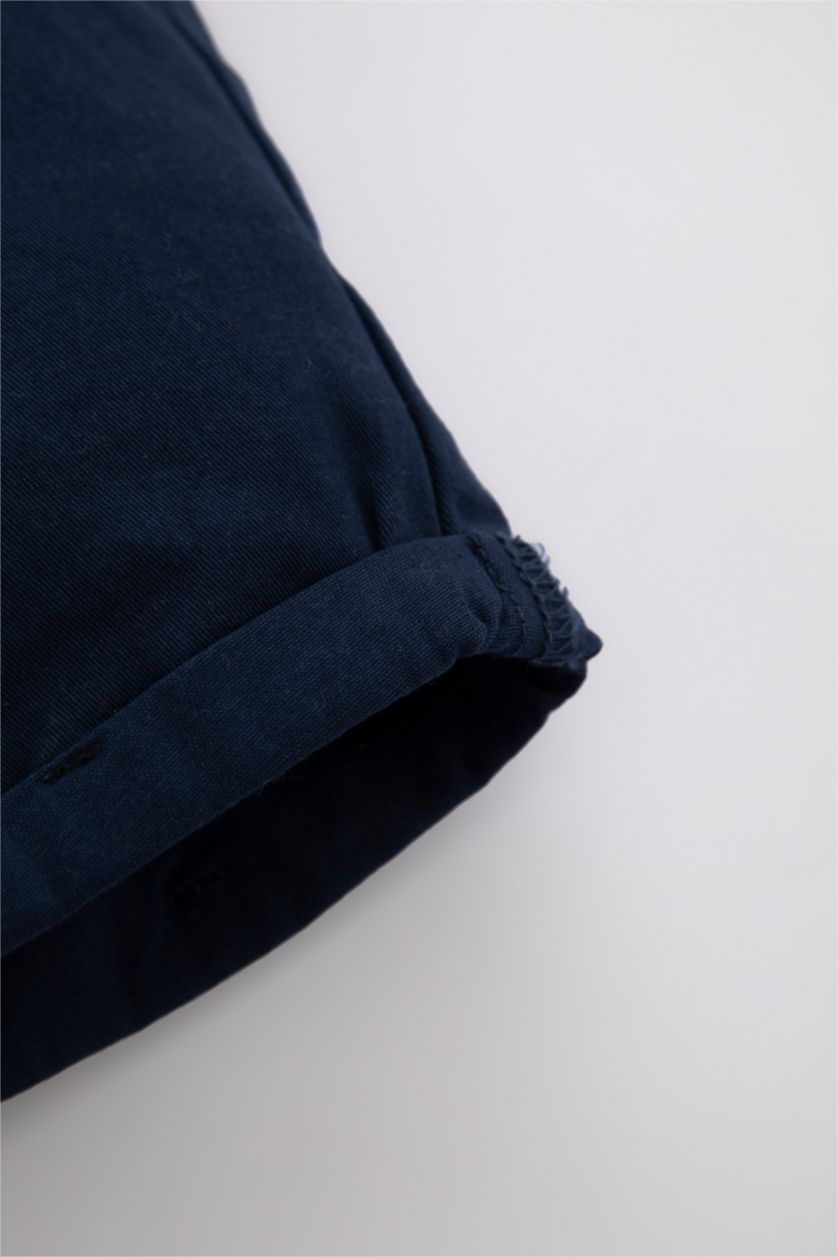 BABY BOY Dark Blue Baby Boy Basic Gabardine Shorts Suspended 2-Piece Set