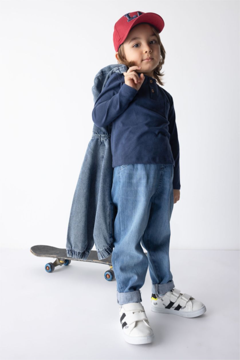 Малыши мальчики Голубрй Джинсы для малышей мальчиков