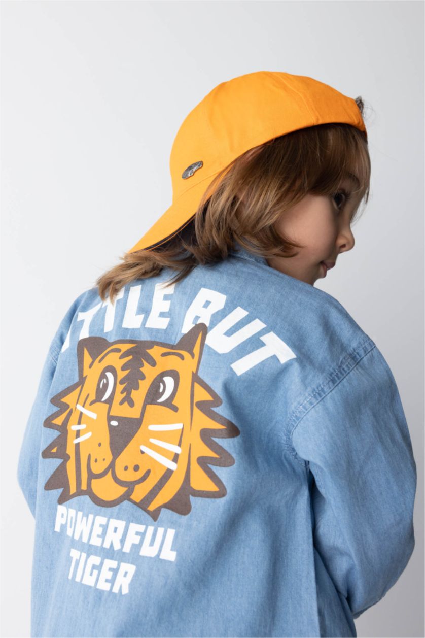 Малыши мальчики Светло-синий Джинсовая рубашка для малышей мальчиков