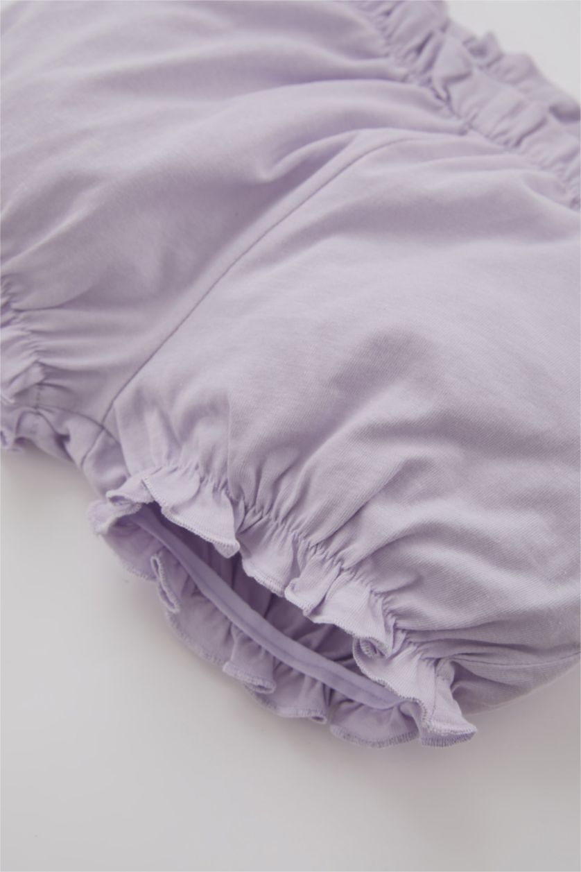 Kız Bebek Açık Lila Kız Bebek Penye 2'li Şort