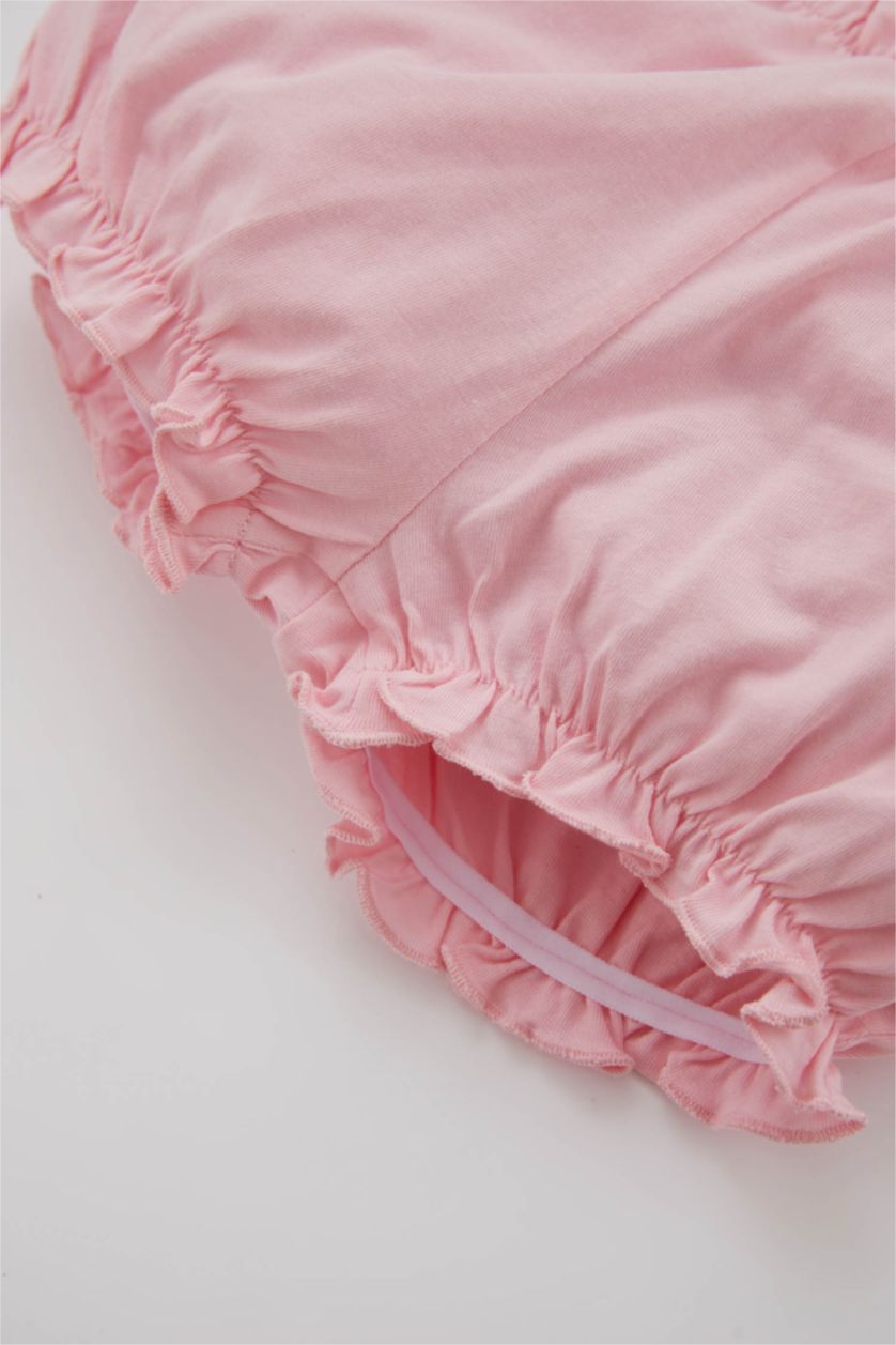 Kız Bebek Açık Lila Kız Bebek Penye 2'li Şort