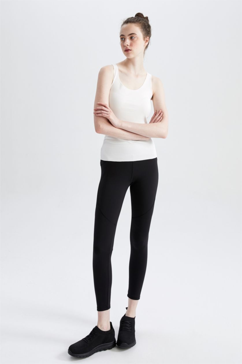 FEMME Blanc Débardeur Coupe slim raccourcie Col rond