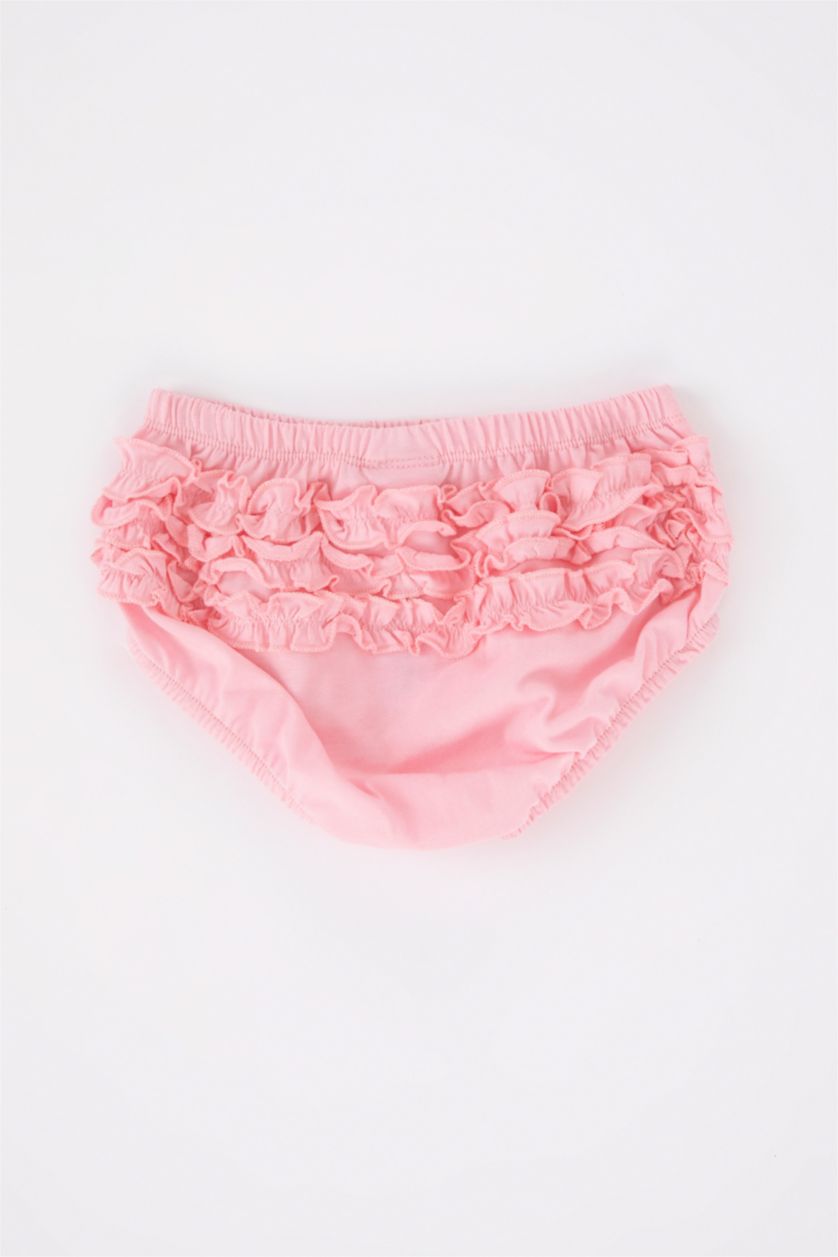 BABY GIRL Ecru Baby Girl Newborn Combed Cotton 2-Pack Panties