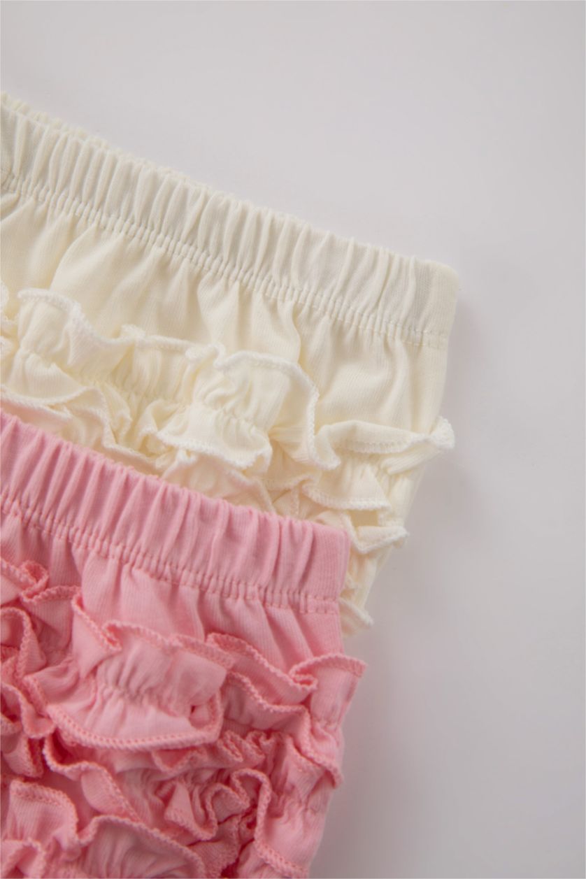 BABY GIRL Ecru Baby Girl Newborn Combed Cotton 2-Pack Panties