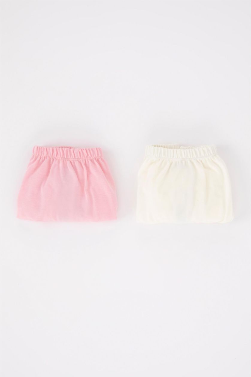 BABY GIRL Ecru Baby Girl Newborn Combed Cotton 2-Pack Panties