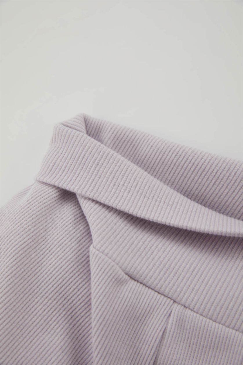 BÉBÉ FILLE Violet Clair Ensemble En Tricot Col Ras Du Cou Broderie 2 BéBé Fille