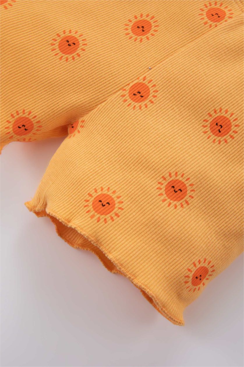 BÉBÉ FILLE Orange Clair Ensemble de Body à boutons pression imprimé et Short pour bébé fille