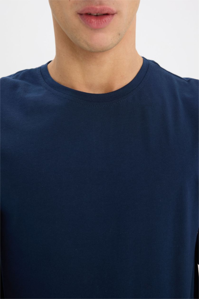 Man NAVY Slim Fit Long Sleeve Knitted Tops