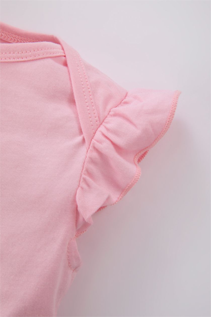 Baby Girl Light Blue Baby Girl Newborn Floral Combed Cotton 2-Pack Rompers