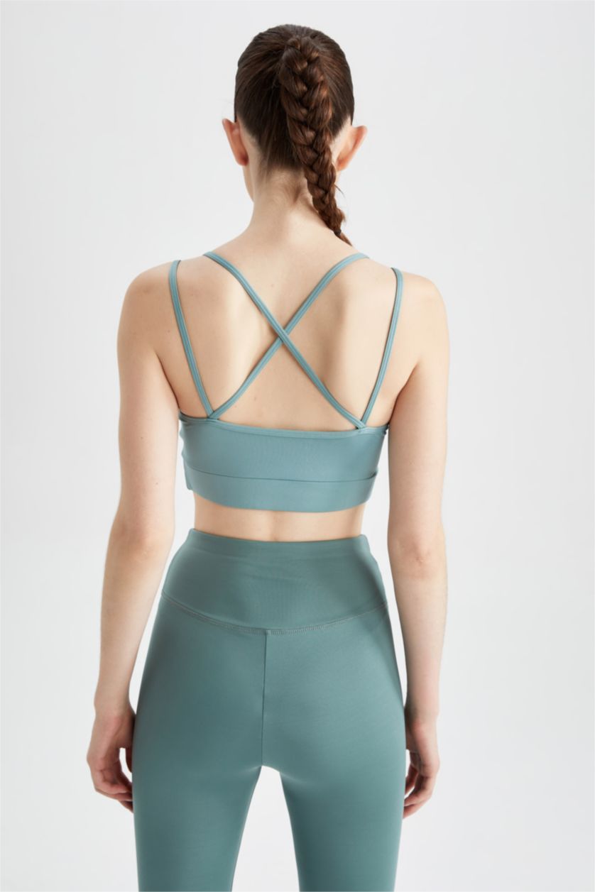 Woman Green Defacto Fit Sports Bra