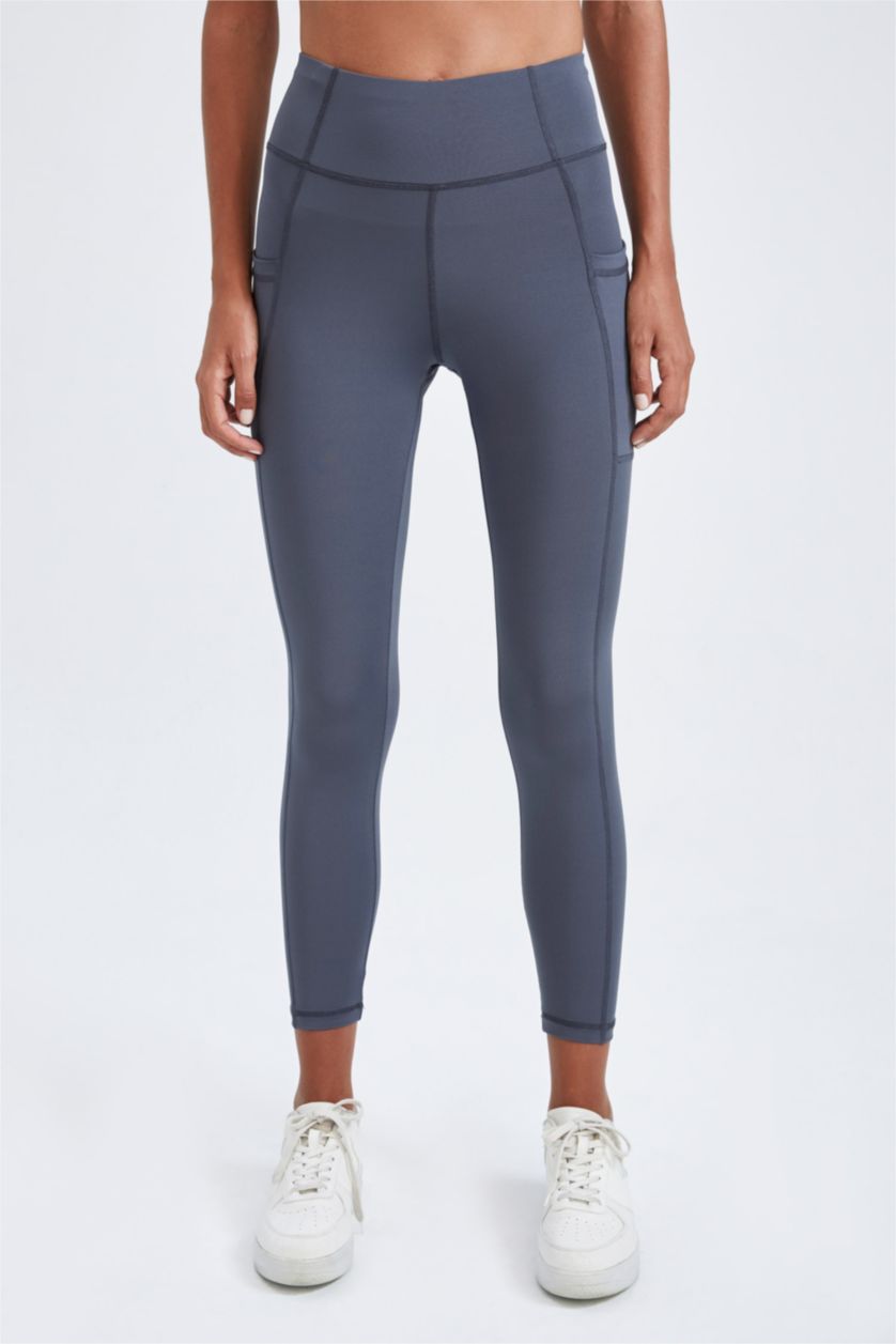 Kadın Antrasit Sporcu Tayt