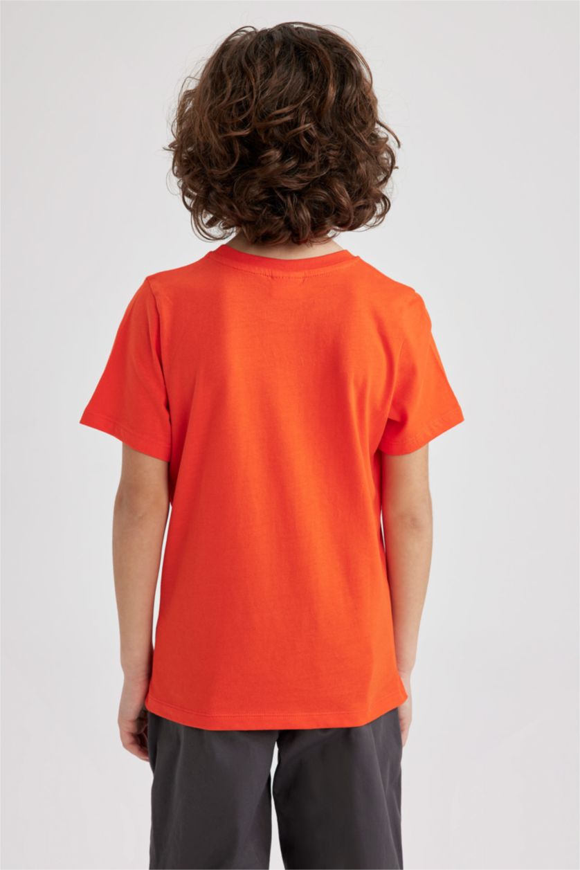 BOYS & TEENS Coral Boy Regular Fit Crew Neck Printed Short Sleeve T-Shirt