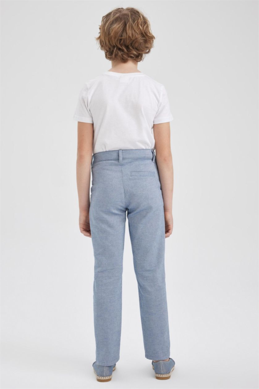 أولاد أزرق فاتح بنطلون ولادي قطن قصة عادية