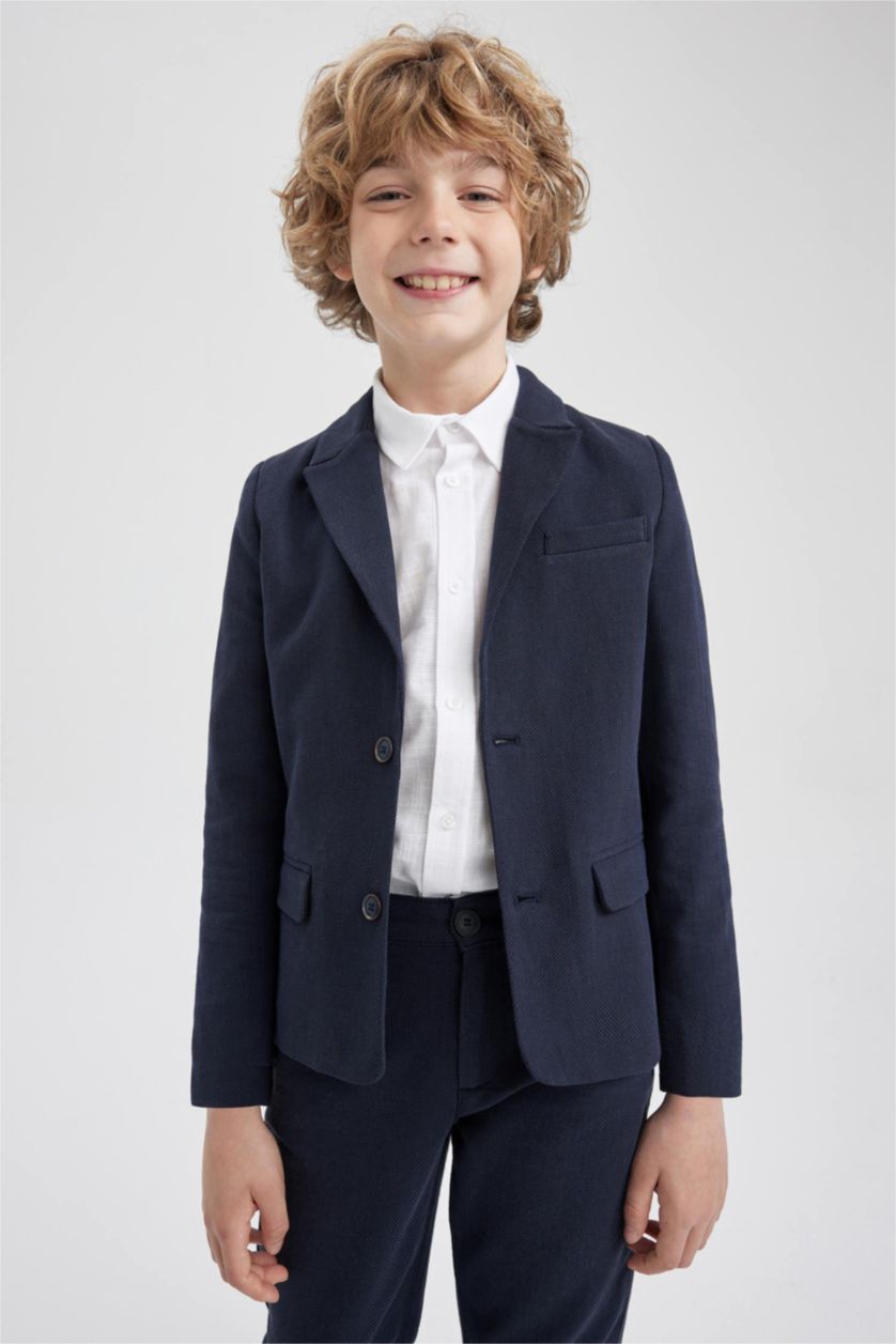 BOYS & TEENS NAVY Boy Twill Jacket