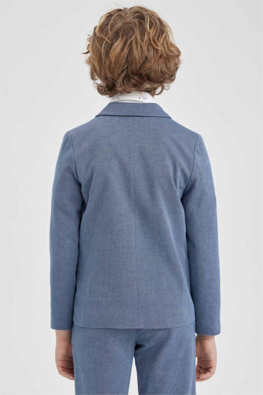 GARÇONS BLEU Clair Veste Blazer en look lin pour garçon