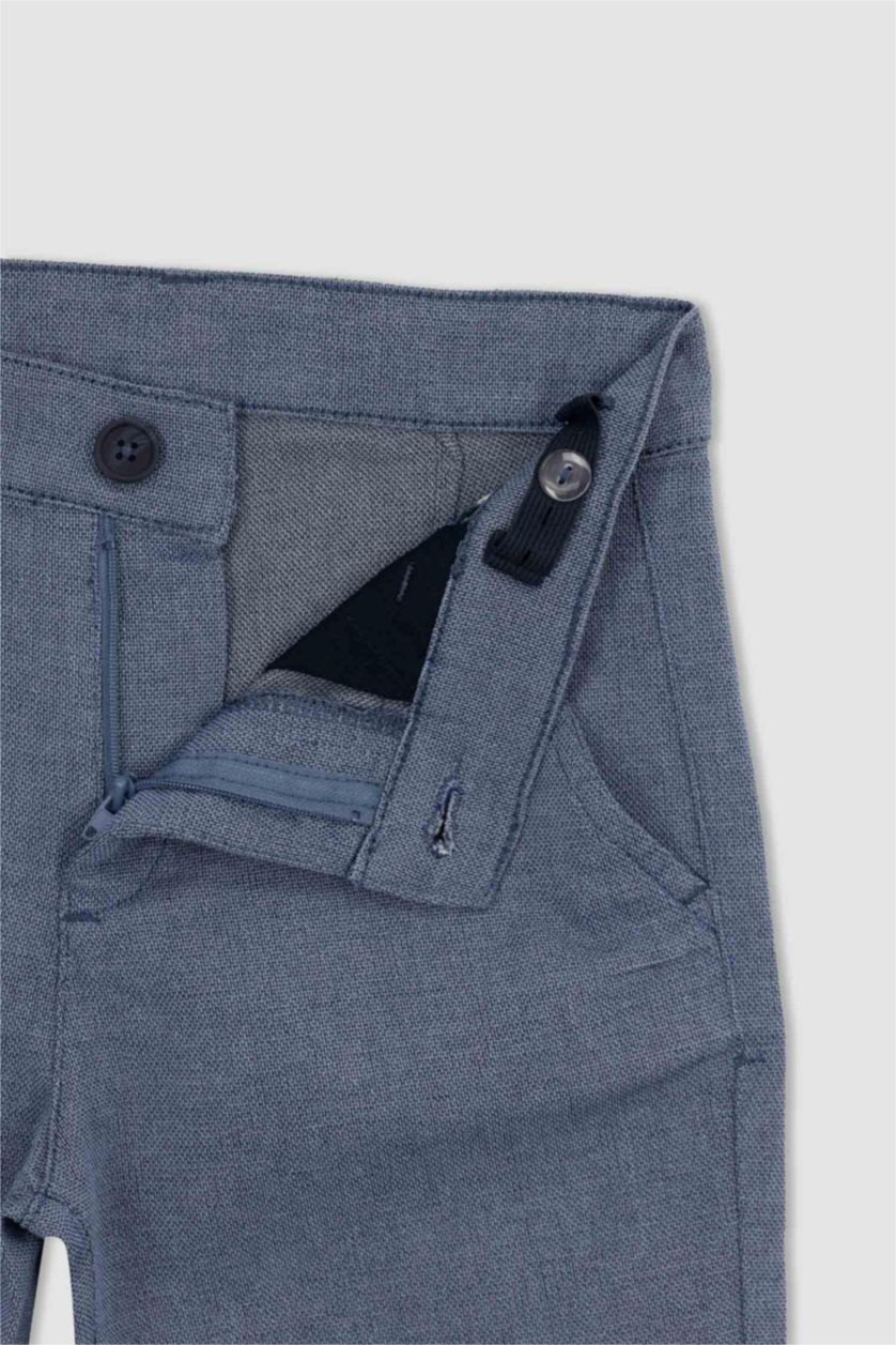 BOYS & TEENS Light Blue Boy Regular Fit Woven Trousers