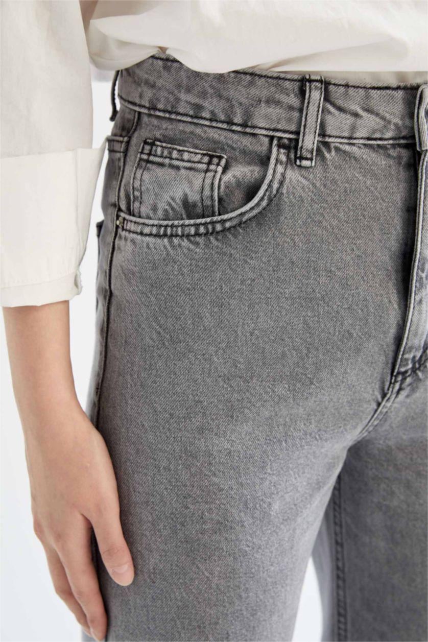 نساء رمادي High Waist Trousers