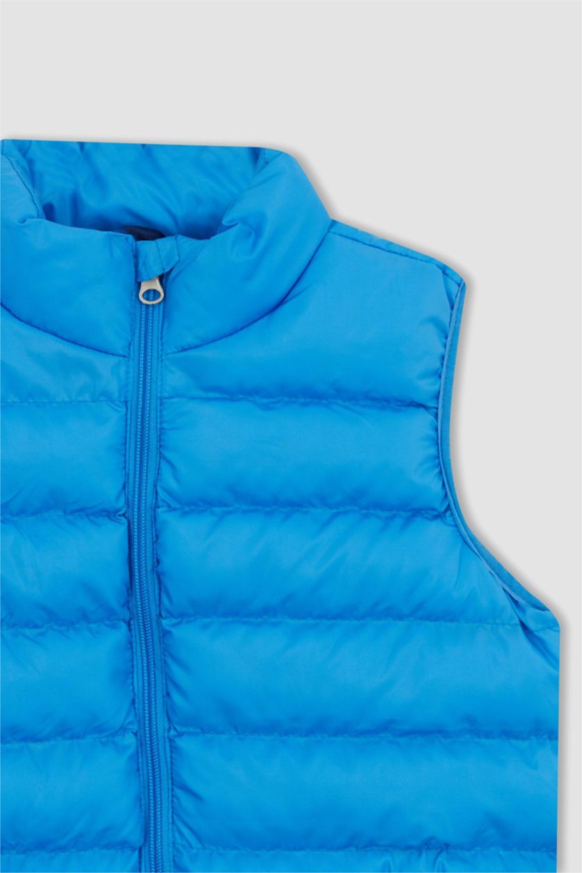 GARÇONS BLEU Clair Gilet sans manches imperméable à col montant pour garçon