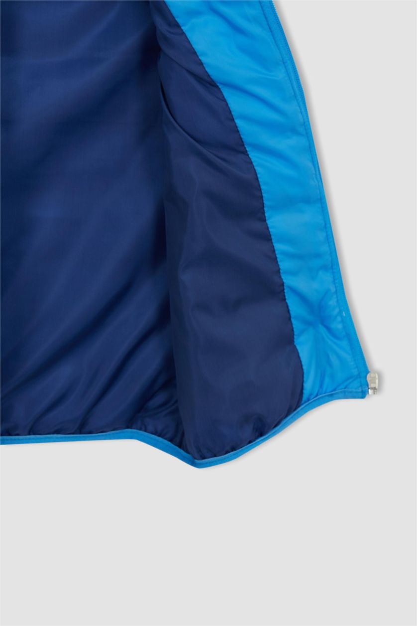 GARÇONS BLEU Clair Gilet sans manches imperméable à col montant pour garçon