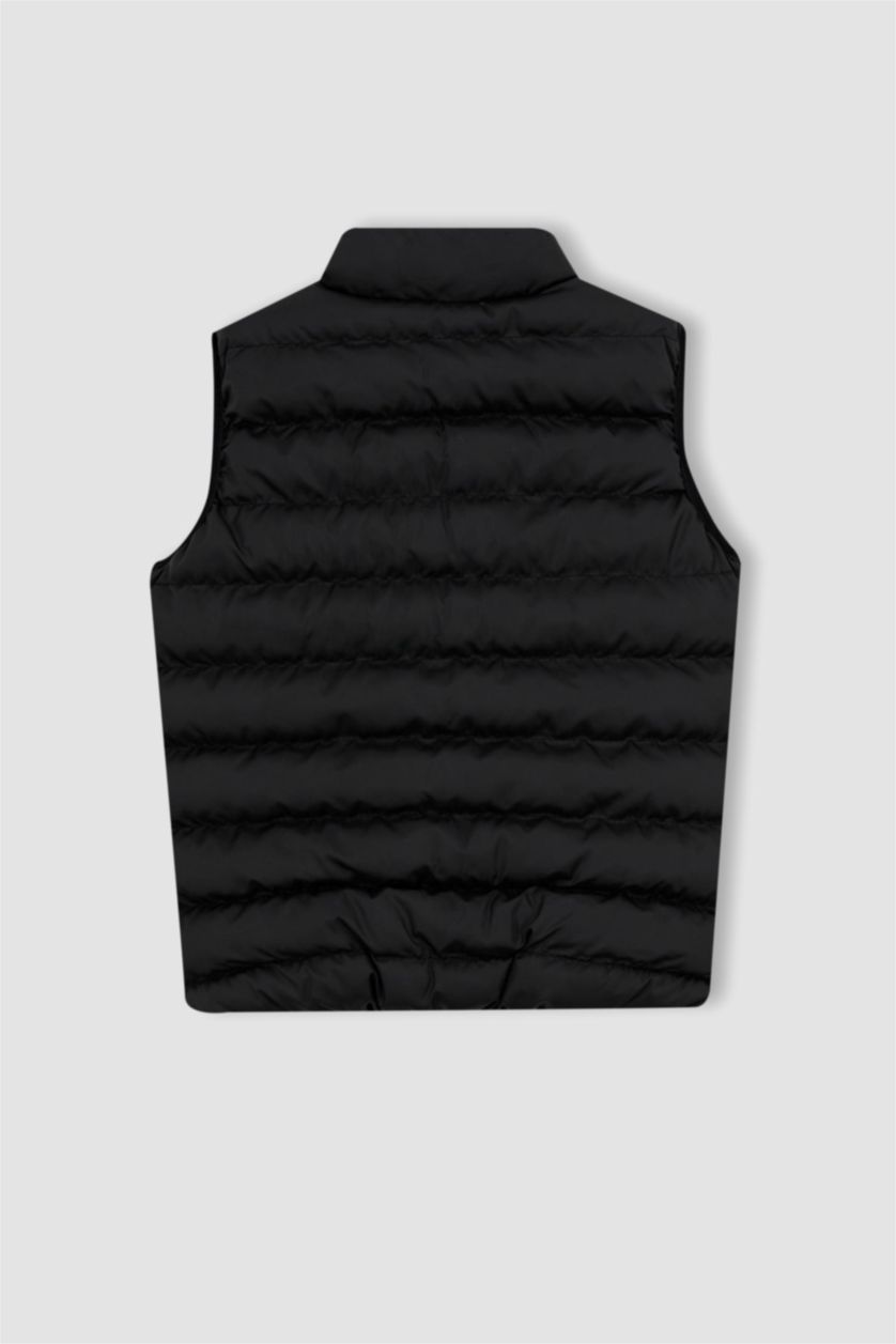 Young Boys - Teen Boys Black Boys Water Repellent Stand Collar Inflatable Vest