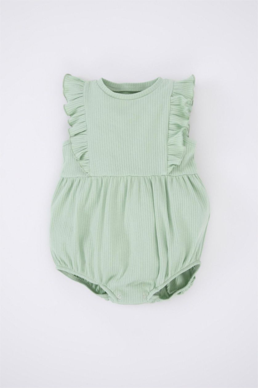 طفلة صغيرة نعناع جمبسوت بناتي حديثي الولادة مضلع