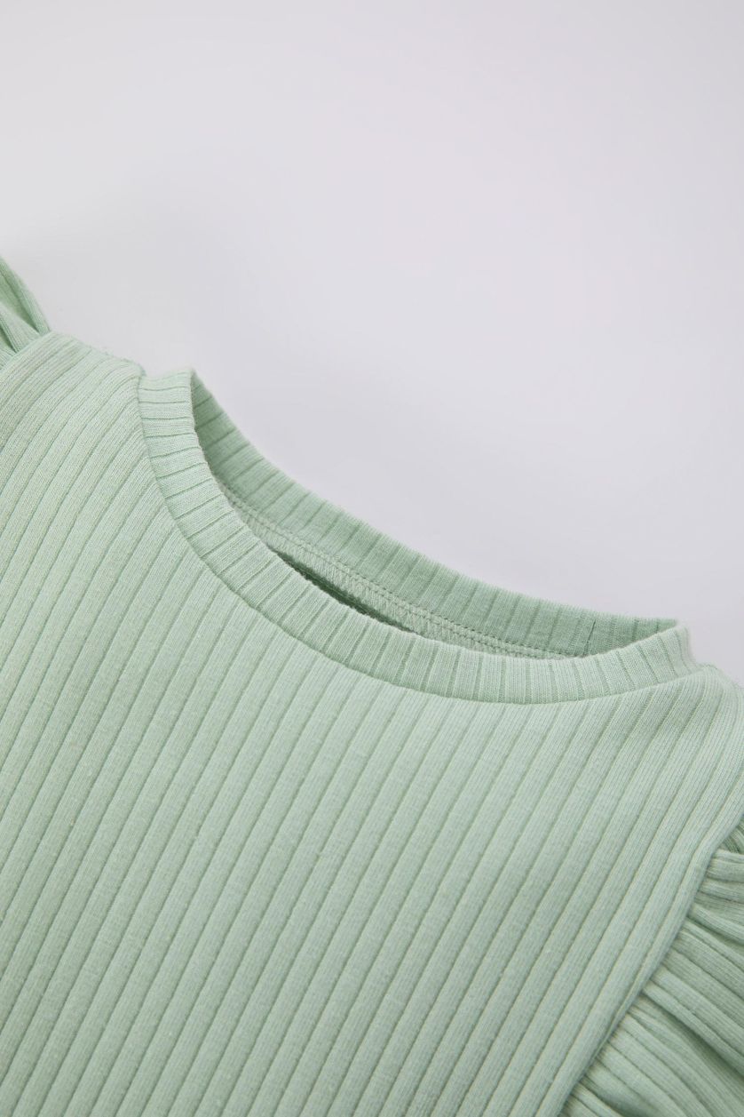 طفلة صغيرة نعناع جمبسوت بناتي حديثي الولادة مضلع