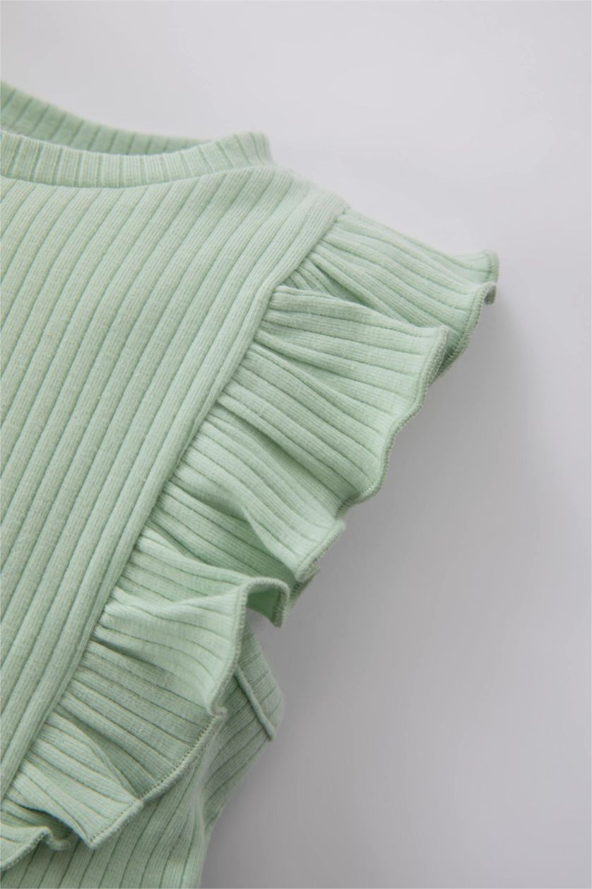 طفلة صغيرة نعناع جمبسوت بناتي حديثي الولادة مضلع