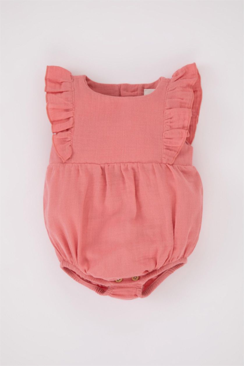 طفلة صغيرة وردي فاتح جمبسوت بناتي موسلين