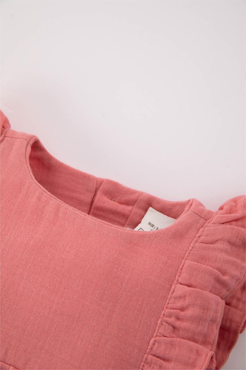 طفلة صغيرة وردي فاتح جمبسوت بناتي موسلين