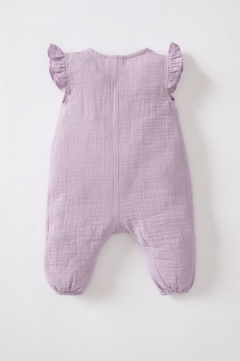 طفلة صغيرة أرجواني فاتح أوفر بناتي موسلين