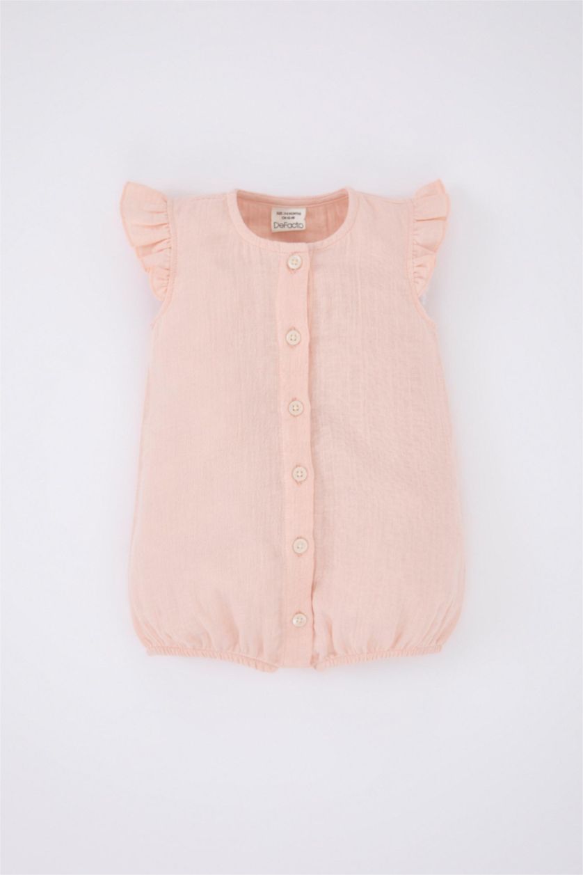 طفلة صغيرة زهري فاتح جمبسوت بناتي موسلين