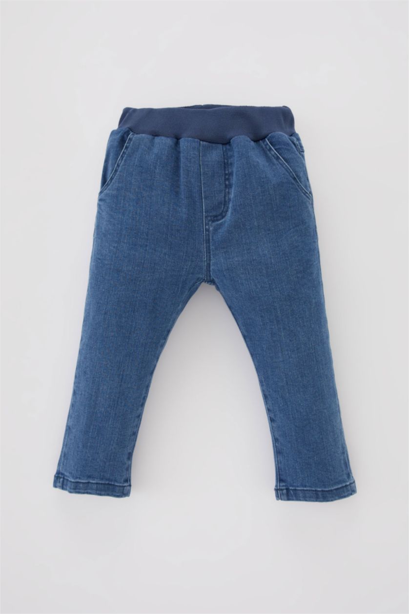 Малыши мальчики Темно-голубой Штаны стандартного кроя для малышей мальчиков