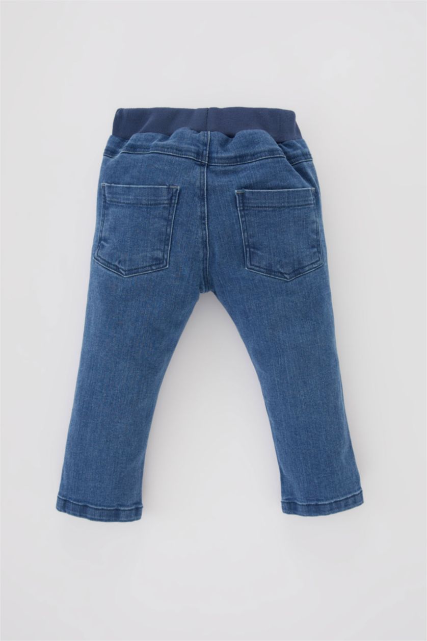 Малыши мальчики Темно-голубой Штаны стандартного кроя для малышей мальчиков