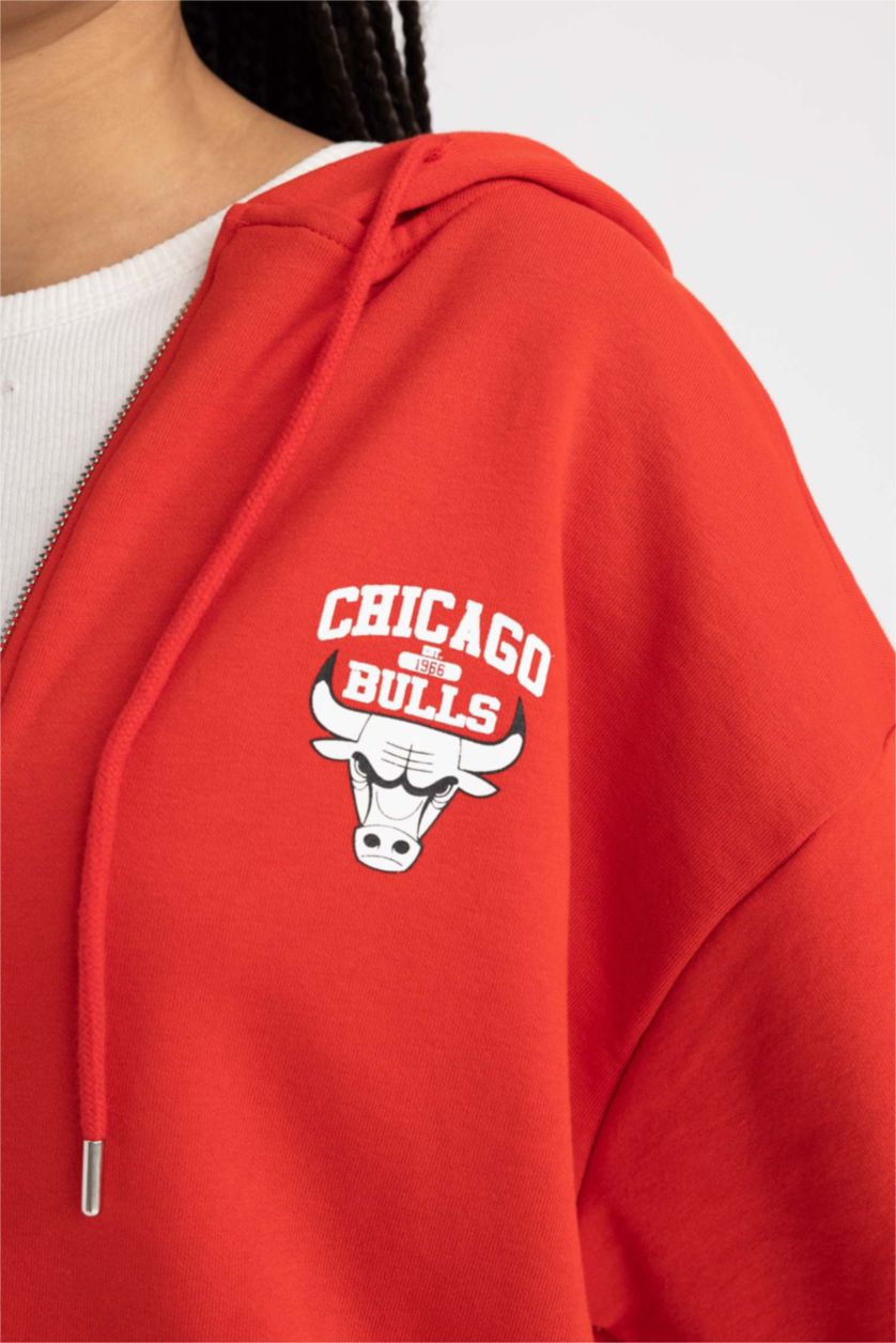 نساء أحمر كارديجان قماش سميك واسع  بسحاب