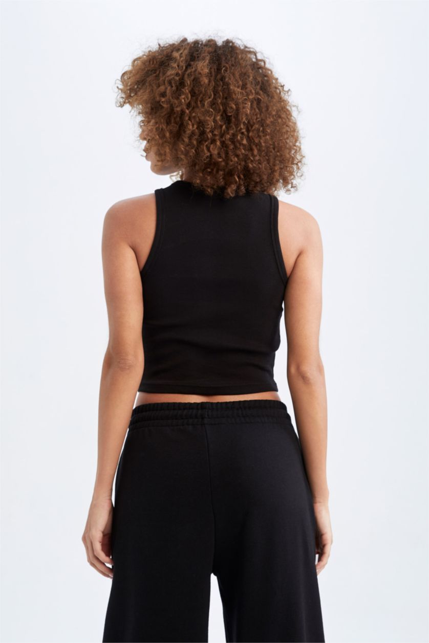 FEMME Noir Top crop en coton NBA Chicago Bulls de DeFacto Fit