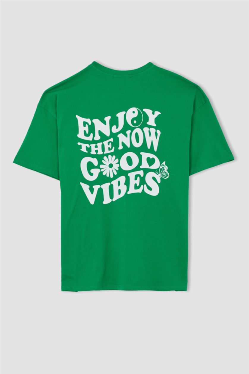 WOMAN Green Oversize Fit Short Sleeve T-Shirt