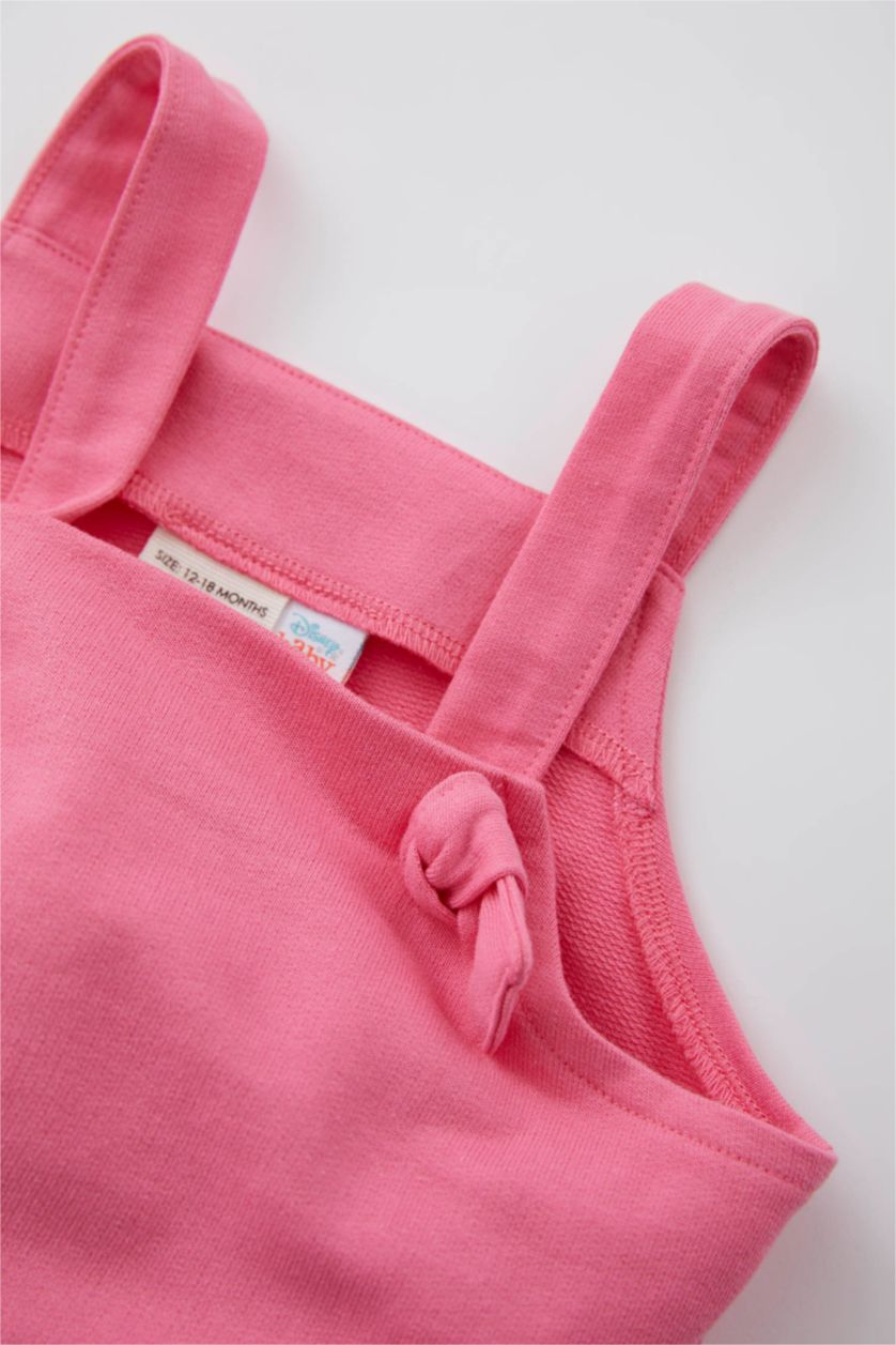 Baby Girl Pink Baby Girl Disney Mickey & Minnie Strap Sweatshirt Fabric Dress
