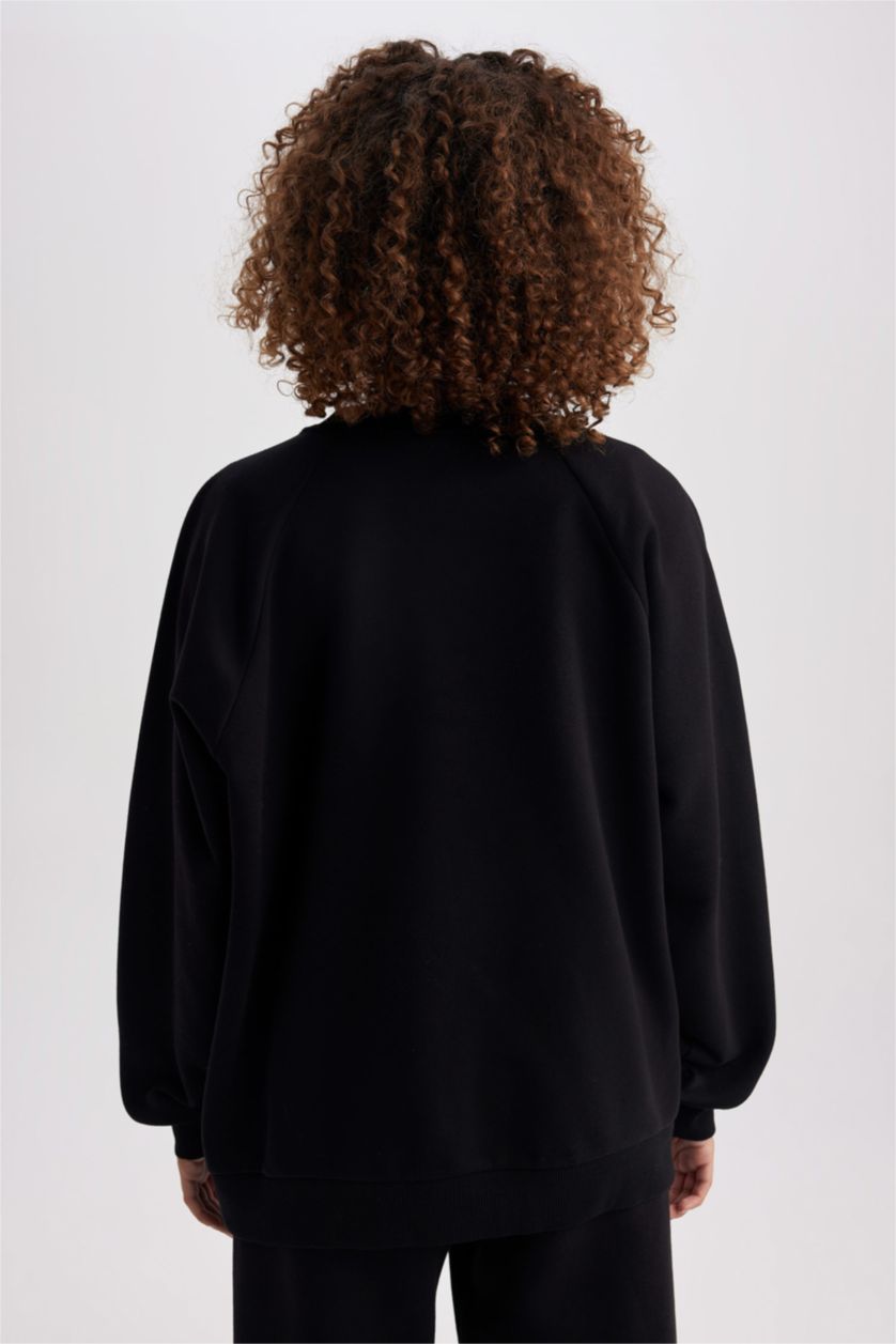 FEMME Noir Oversize Fit Thick Sweatshirt Fabric Sweatshirt