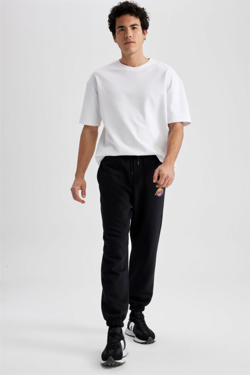 Женщины Черный Спортивные штаны оверсайз NBA Los Angeles Lakers; DeFactoFit