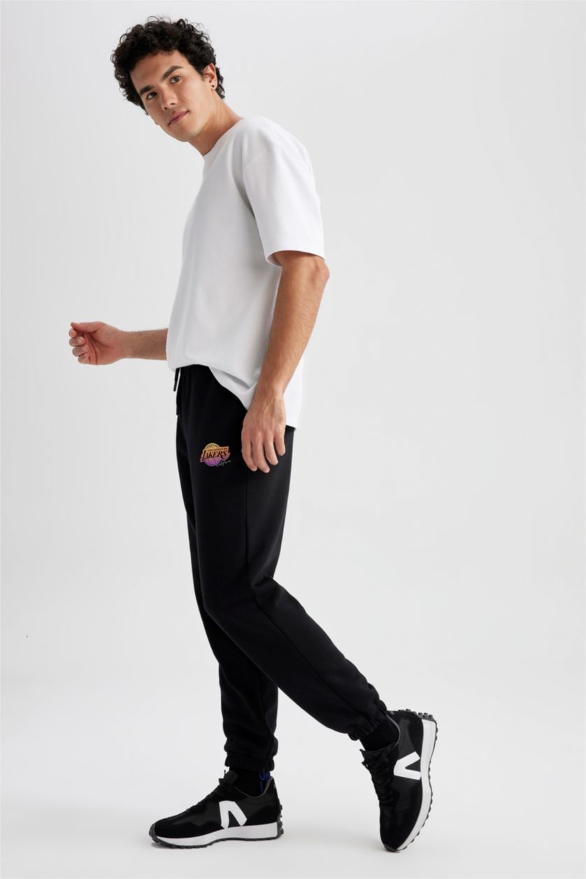 Женщины Черный Спортивные штаны оверсайз NBA Los Angeles Lakers; DeFactoFit