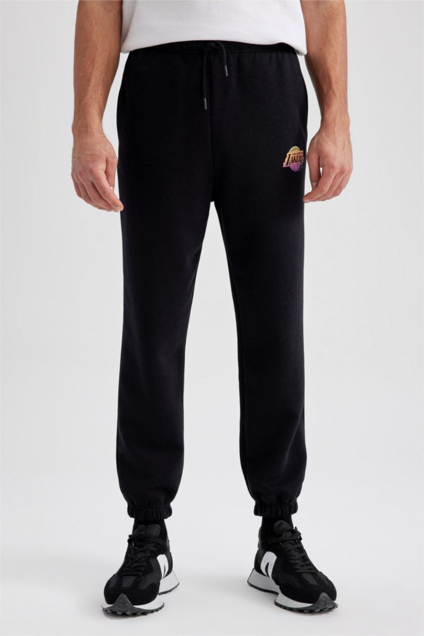 Женщины Черный Спортивные штаны оверсайз NBA Los Angeles Lakers; DeFactoFit