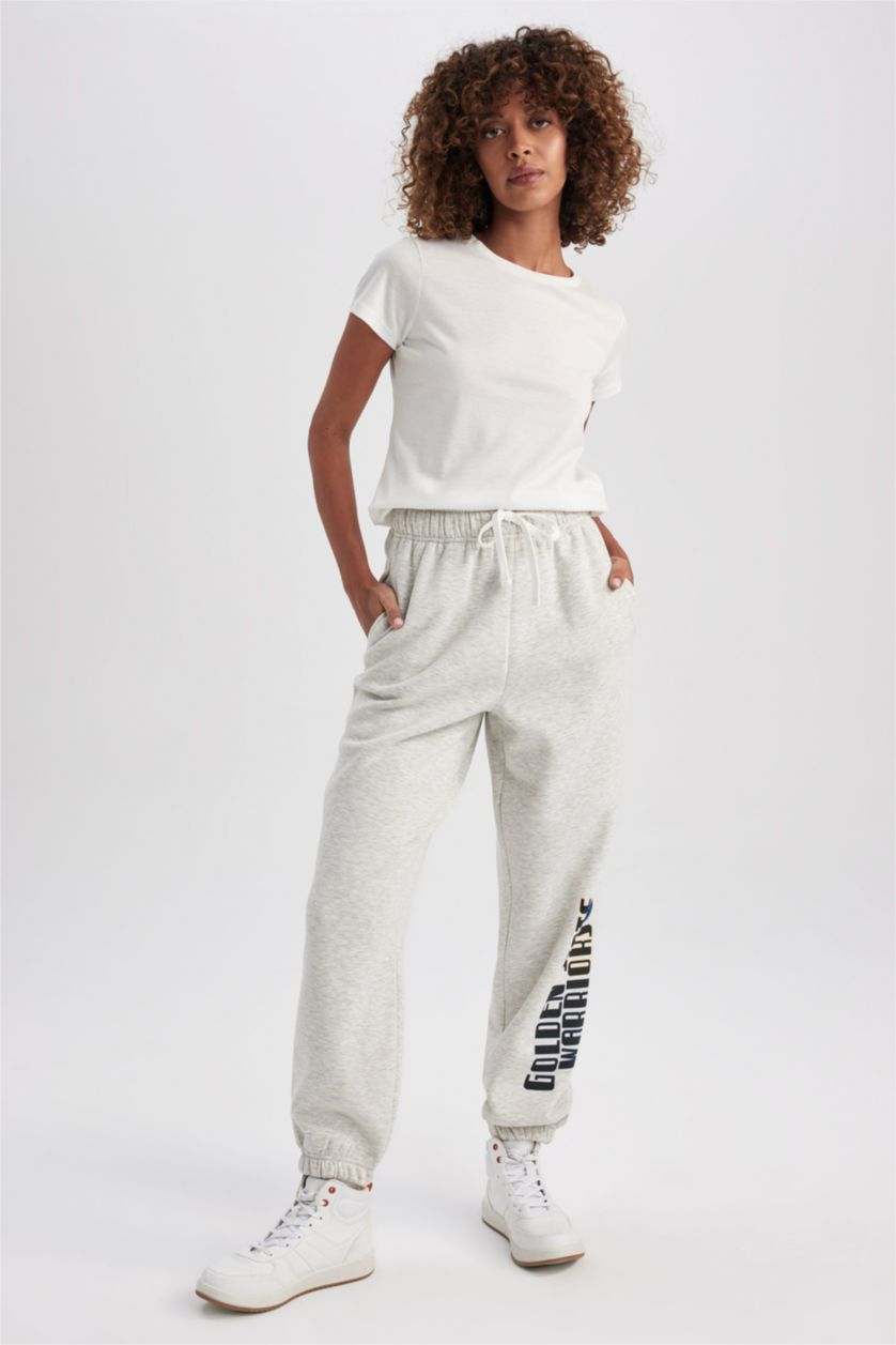 FEMME Gris Pantalon De Survêtement Surdimensionné Nba Golden State Warriors