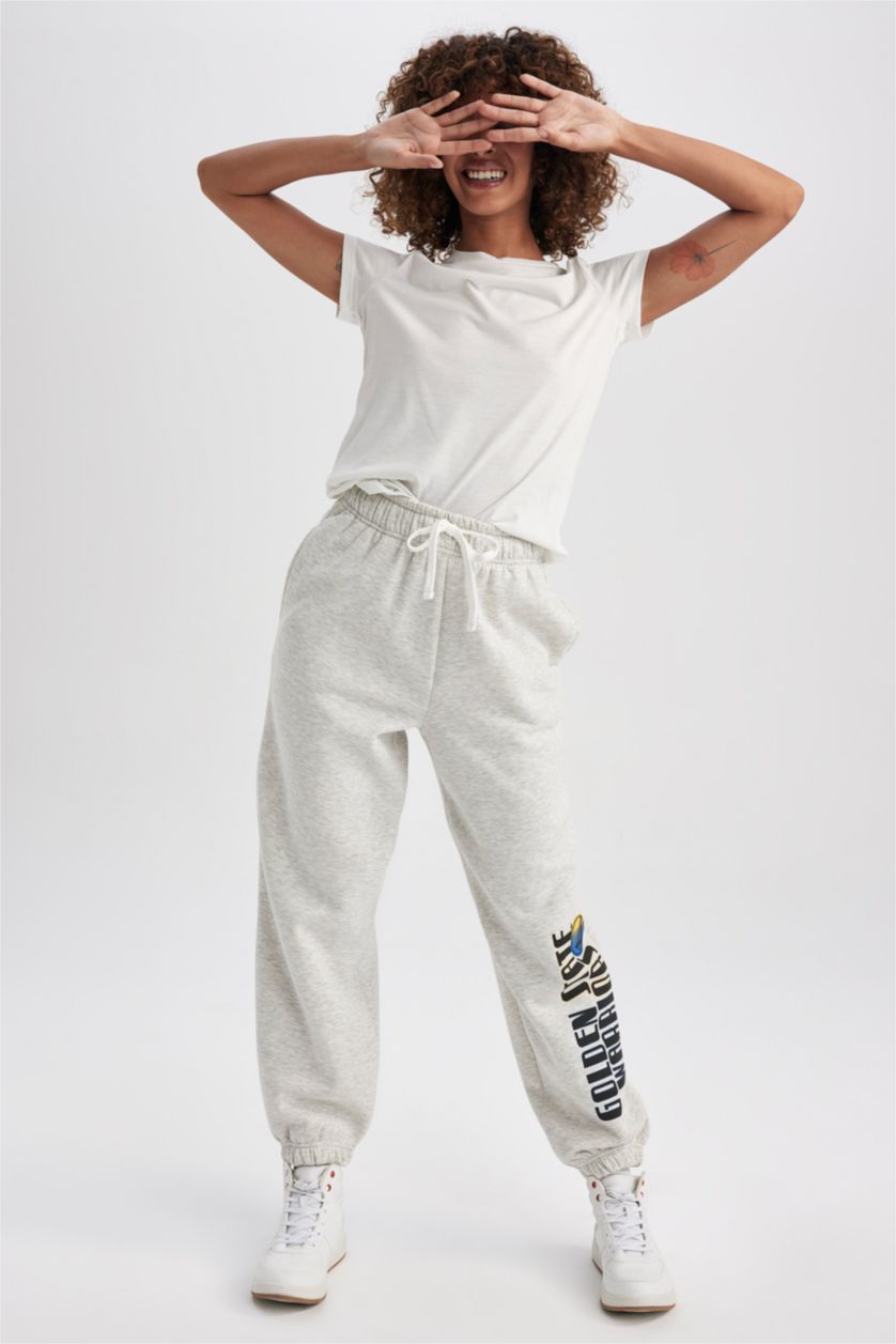 FEMME Gris Pantalon De Survêtement Surdimensionné Nba Golden State Warriors