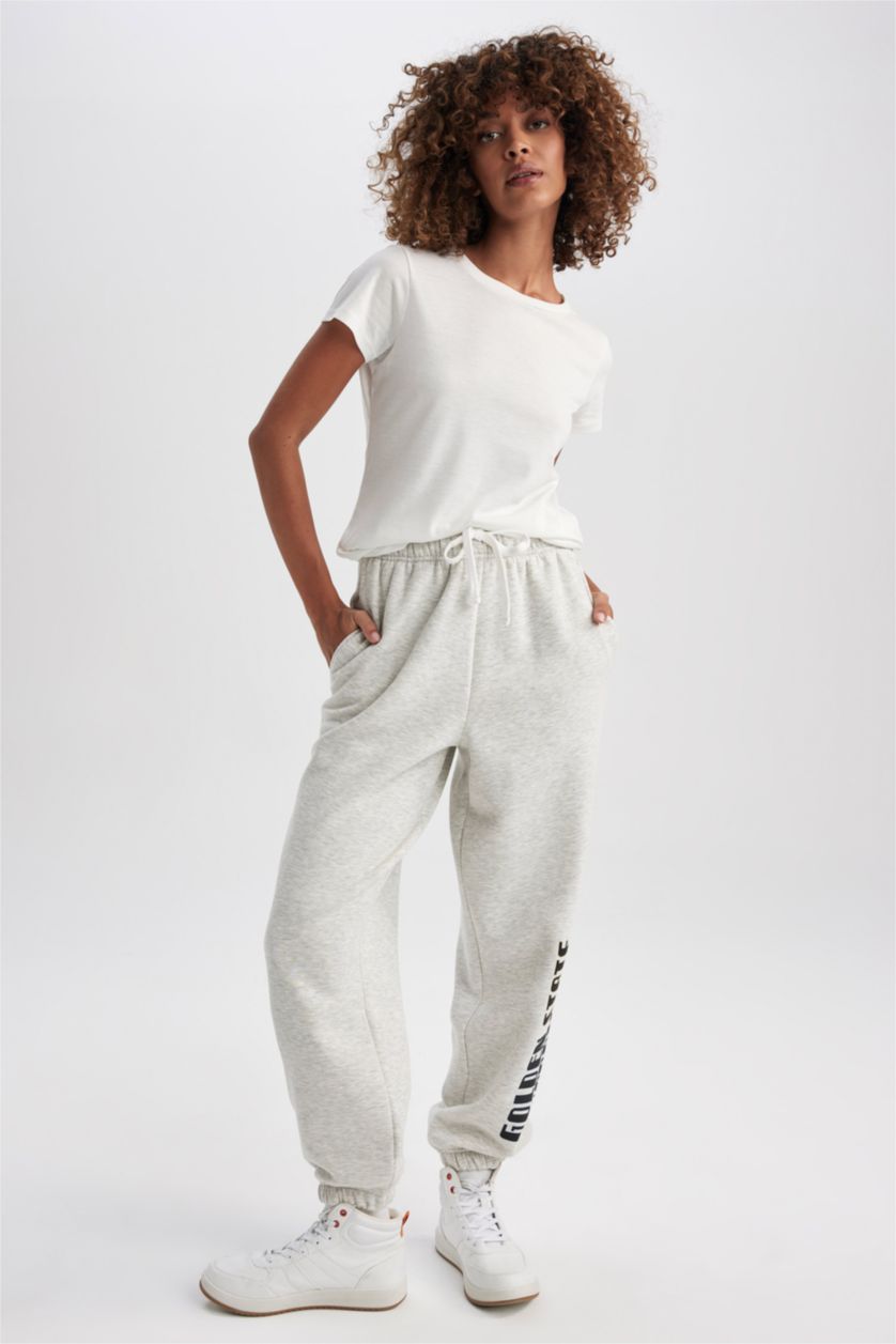 FEMME Gris Pantalon De Survêtement Surdimensionné Nba Golden State Warriors