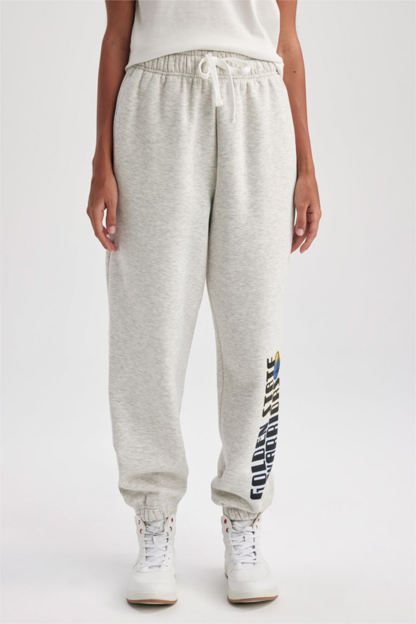 FEMME Gris Pantalon De Survêtement Surdimensionné Nba Golden State Warriors
